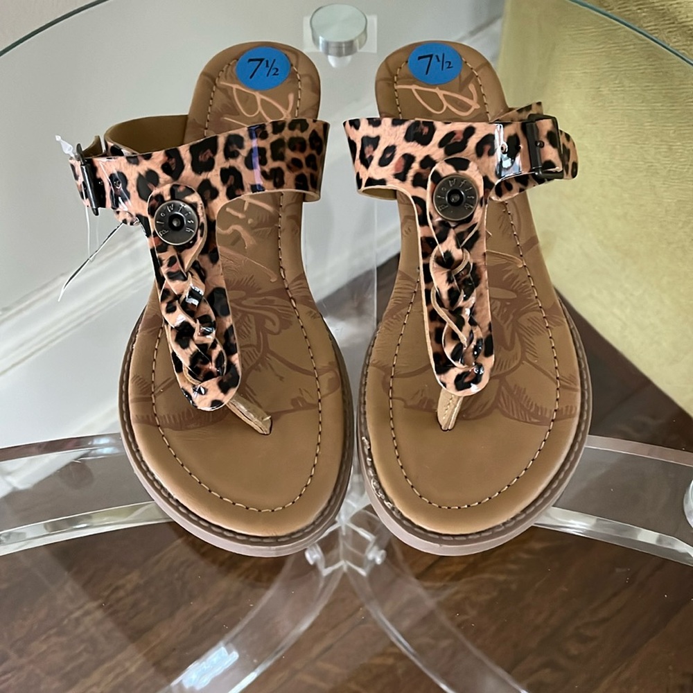 Open Toe Leopard Sandals by Blowfish